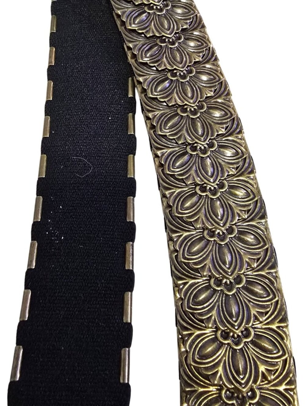 Vintage Jeweled and Metal Floral Belt Adjustable 33"  Boho Fairy READ - Picture 8 of 11
